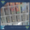 custom hologram Security barcode sticker/l label printing